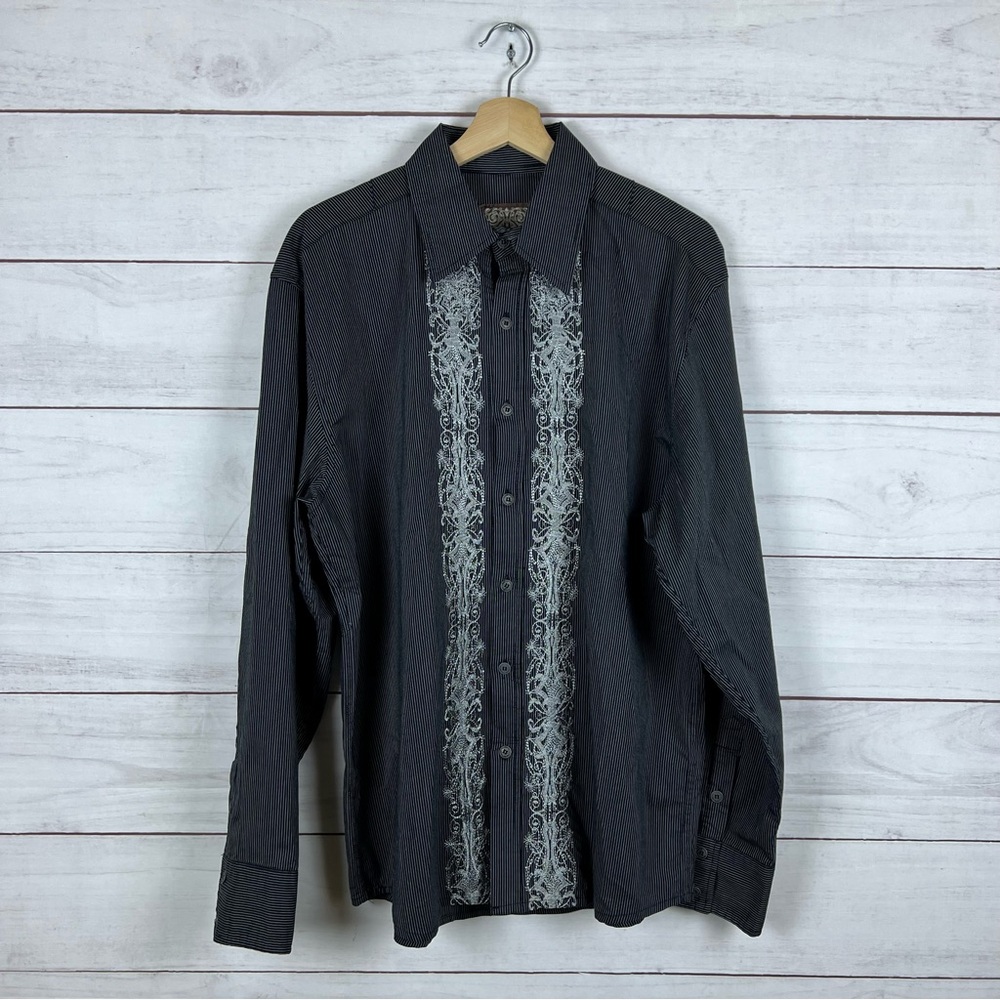 ROAR Grunge Button Shirt fits Large